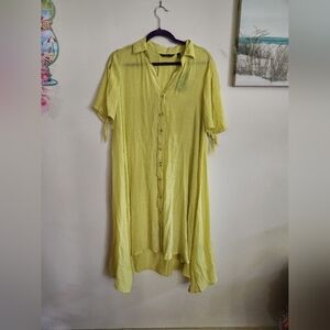 Mlle Gabrielle Plus Size Dress Yellow 1X NWT